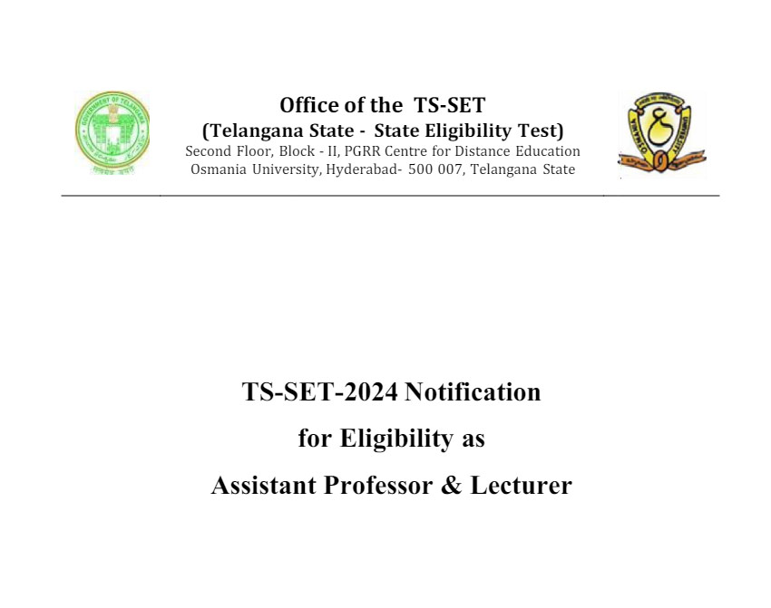 TS SET Recruitment 2024