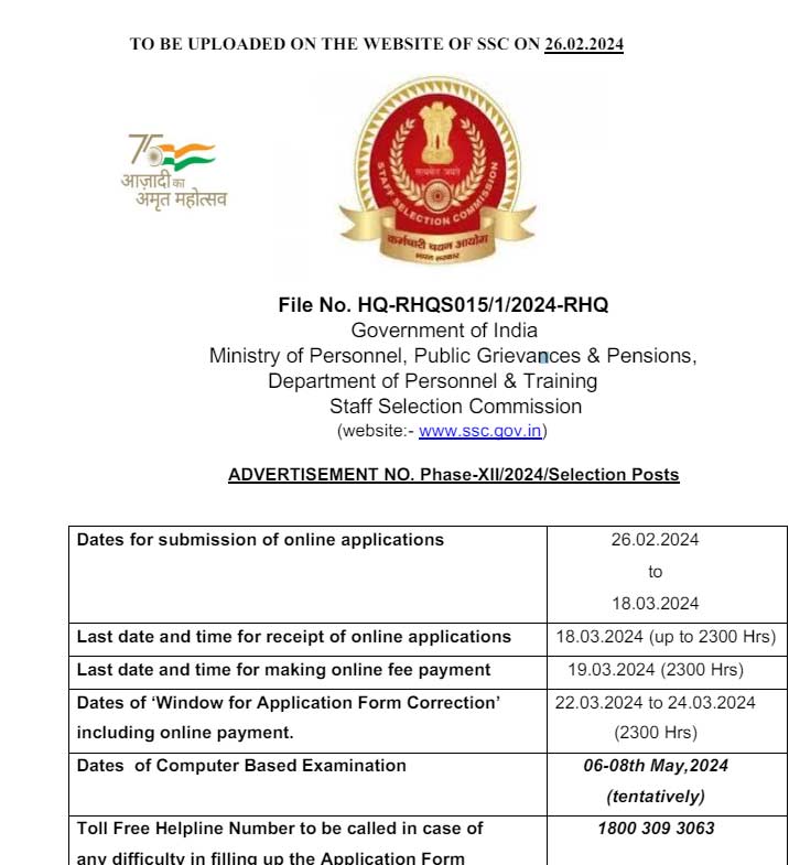 SSC Selection Posts